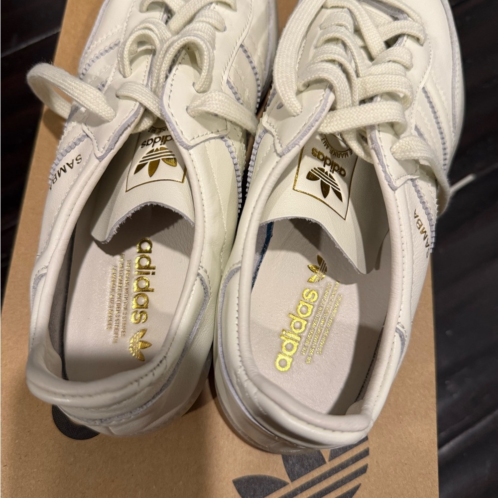 Adidas Samba Decon Cream Leather Sneakers LIKE NEW - Picture 6 of 12